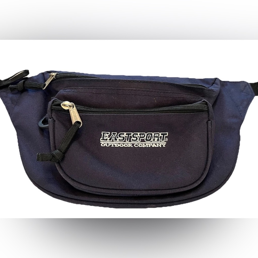 Eastsport Vintage Navy Blue Fanny Pack Waist Belt Bag Medium Sized 90’s Y2K